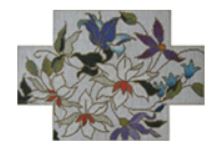 click here to view larger image of Cloisonne Blossom Brick Cover  (hand painted canvases)