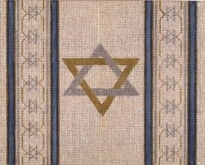 click here to view larger image of Star of David Tallis Bag (hand painted canvases)