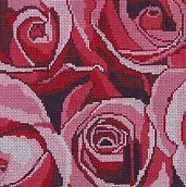 click here to view larger image of Small Pink Beauty Roses (hand painted canvases)