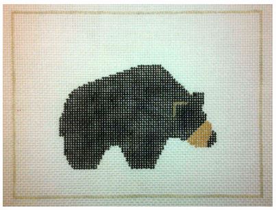 click here to view larger image of Small Bear Pillow (hand painted canvases)