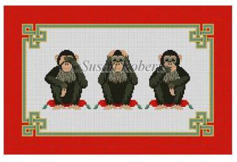 click here to view larger image of Hear See Speak No Evil (hand painted canvases)
