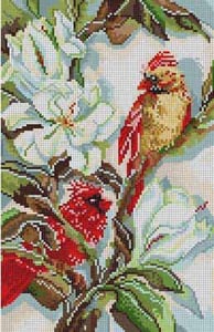 click here to view larger image of Cardinals and Magnolias (hand painted canvases)