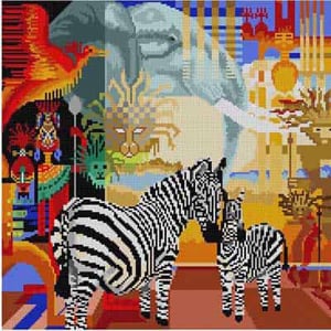 click here to view larger image of African Print (hand painted canvases)