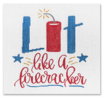 click here to view larger image of Lit like a Firecracker (hand painted canvases)