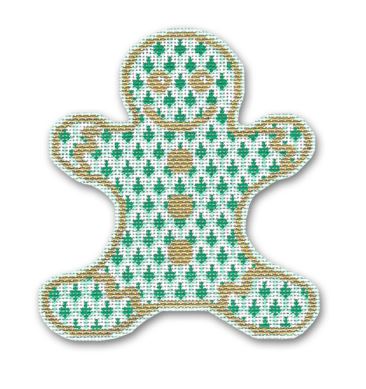 click here to view larger image of Gingerbread - Herend Green (hand painted canvases)