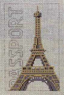 click here to view larger image of Passport Cover - Eiffel Tower (hand painted canvases)