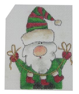 click here to view larger image of Santa Gnome w/Mini Socks (hand painted canvases)