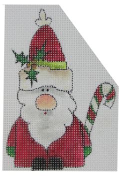 click here to view larger image of Santa Gnome w/Candy Cane (hand painted canvases)