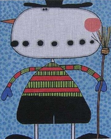 click here to view larger image of Crazy Snowman (hand painted canvases)