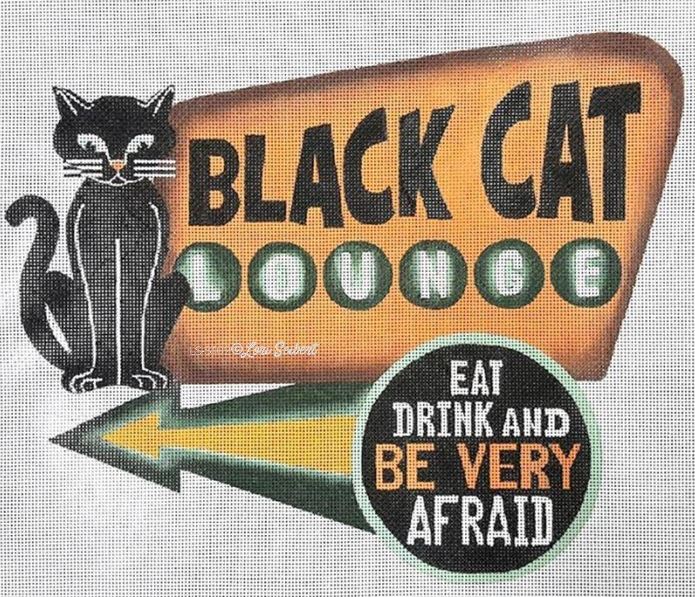 click here to view larger image of Black Cat Lounge (hand painted canvases)