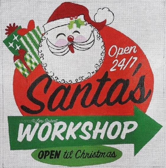 click here to view larger image of Santas Workshop (hand painted canvases)