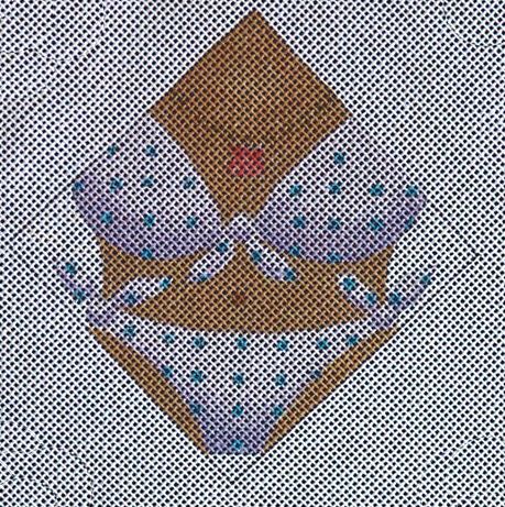 click here to view larger image of Diagonal Dot Bikini (hand painted canvases)