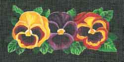 click here to view larger image of Pansies (hand painted canvases)