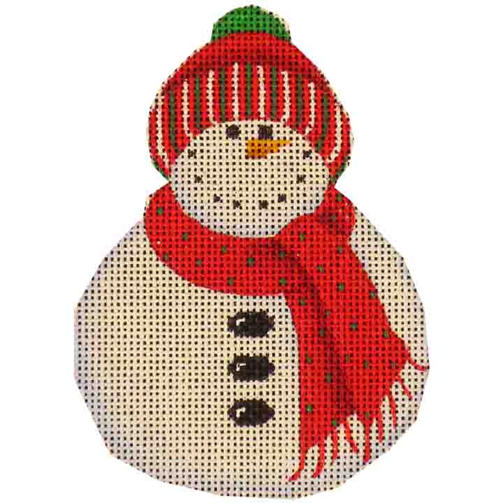 click here to view larger image of Red Scarf Snowman (hand painted canvases)