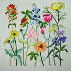 click here to view larger image of Wildflowers (hand painted canvases)
