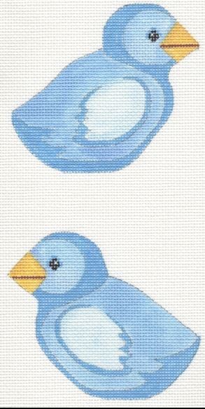click here to view larger image of Blue Chick Clip-On (hand painted canvases)
