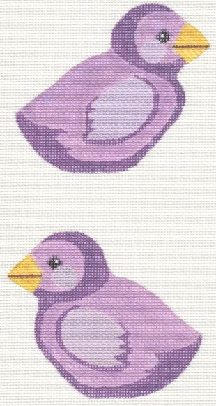 click here to view larger image of Purple Chick Clip-On (hand painted canvases)