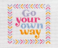 click here to view larger image of Go Your Own Way (hand painted canvases)