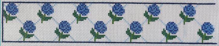 click here to view larger image of Bag Strap - Hydrangea Trellis (hand painted canvases)