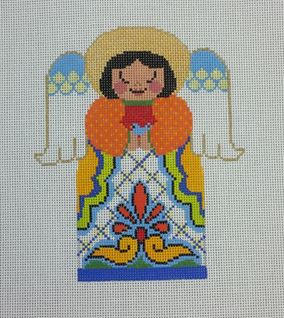 click here to view larger image of Talavera Angel - Blanca (hand painted canvases)