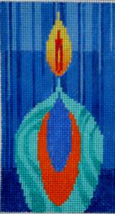 click here to view larger image of Chanukah Light/Turquoise and Red (hand painted canvases)