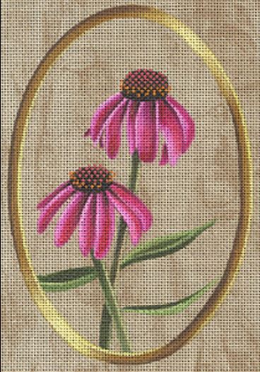 click here to view larger image of Purple Coneflower (hand painted canvases)