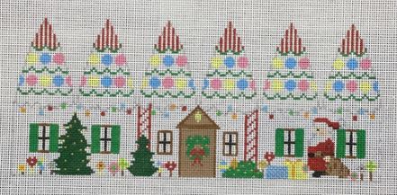 click here to view larger image of Holiday Candy House Carousel (hand painted canvases)