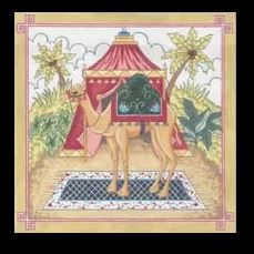 click here to view larger image of Camel w/Elaborate Tent (hand painted canvases)