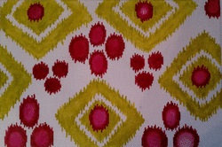 click here to view larger image of Ikat Nelo - Pink/Lime  (hand painted canvases)