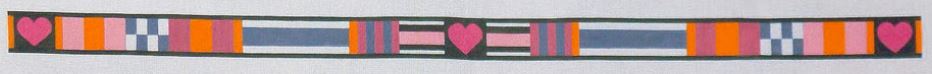 click here to view larger image of Purse Strap - Hearts (hand painted canvases)