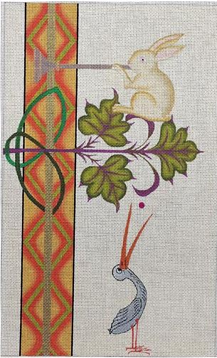 click here to view larger image of Bunny Manuscript (hand painted canvases)
