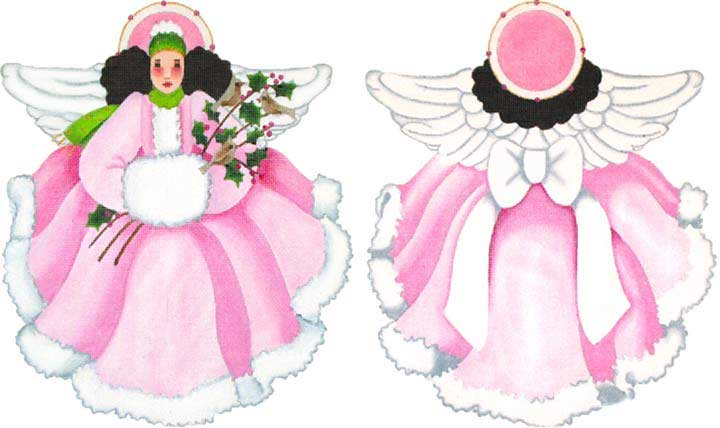 click here to view larger image of Pink Winter Angel (hand painted canvases)