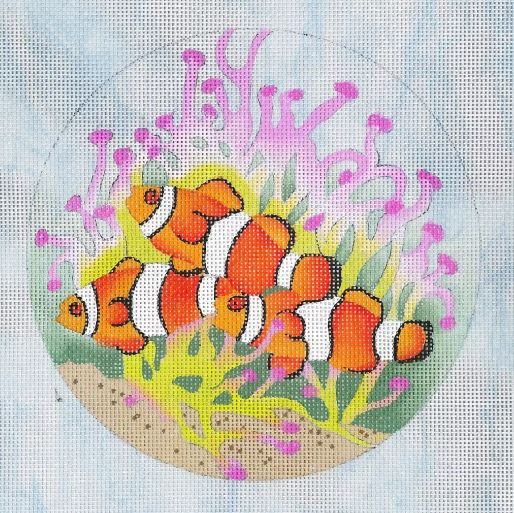 click here to view larger image of Porthole View - Clown Fish (hand painted canvases)