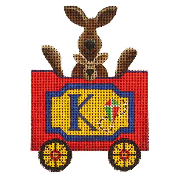 click here to view larger image of Train Letter - K (hand painted canvases)