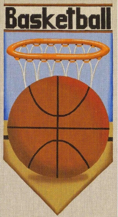 click here to view larger image of Banner - Basketball (hand painted canvases)