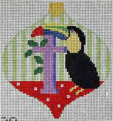 click here to view larger image of T Toucan Bauble (hand painted canvases)