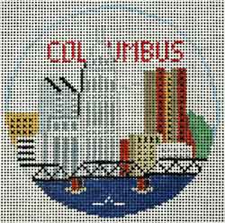 click here to view larger image of Columbus Round (hand painted canvases)
