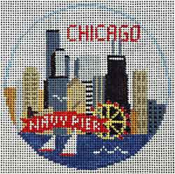 click here to view larger image of Chicago Round (hand painted canvases)