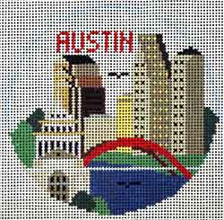 click here to view larger image of Austin Round (hand painted canvases)
