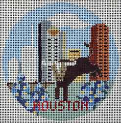 click here to view larger image of Houston Round (hand painted canvases)