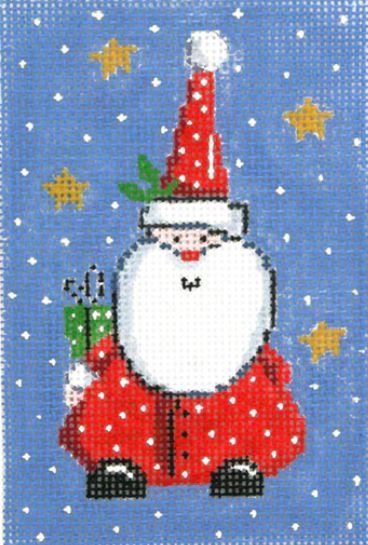 click here to view larger image of Santa w/Stars (hand painted canvases)