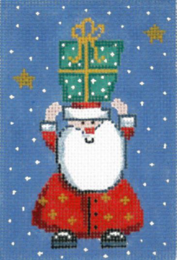 click here to view larger image of Santa w/Presents (hand painted canvases)