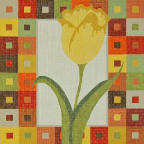 click here to view larger image of Single Tulip (hand painted canvases)