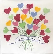 click here to view larger image of Large Sweetheart Bouquet (hand painted canvases)