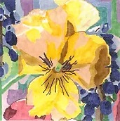click here to view larger image of Yellow Pansy (hand painted canvases)