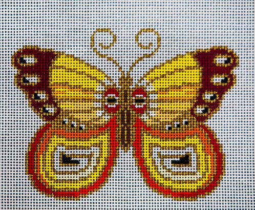 click here to view larger image of Orange Cloisonne Butterfly (hand painted canvases)