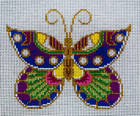 click here to view larger image of Purple Cloisonne Butterfly (hand painted canvases)