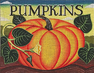 click here to view larger image of Pumpkins (hand painted canvases)