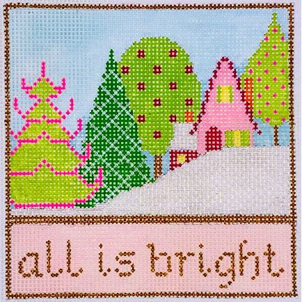 click here to view larger image of All is Bright (hand painted canvases)