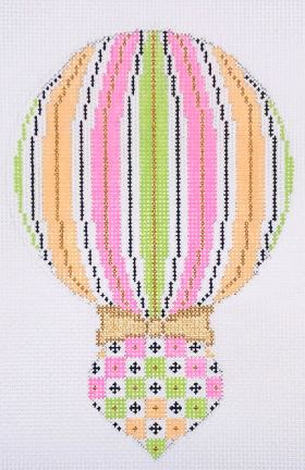 click here to view larger image of Merry All Over Pastel Drop - Stripe (hand painted canvases)